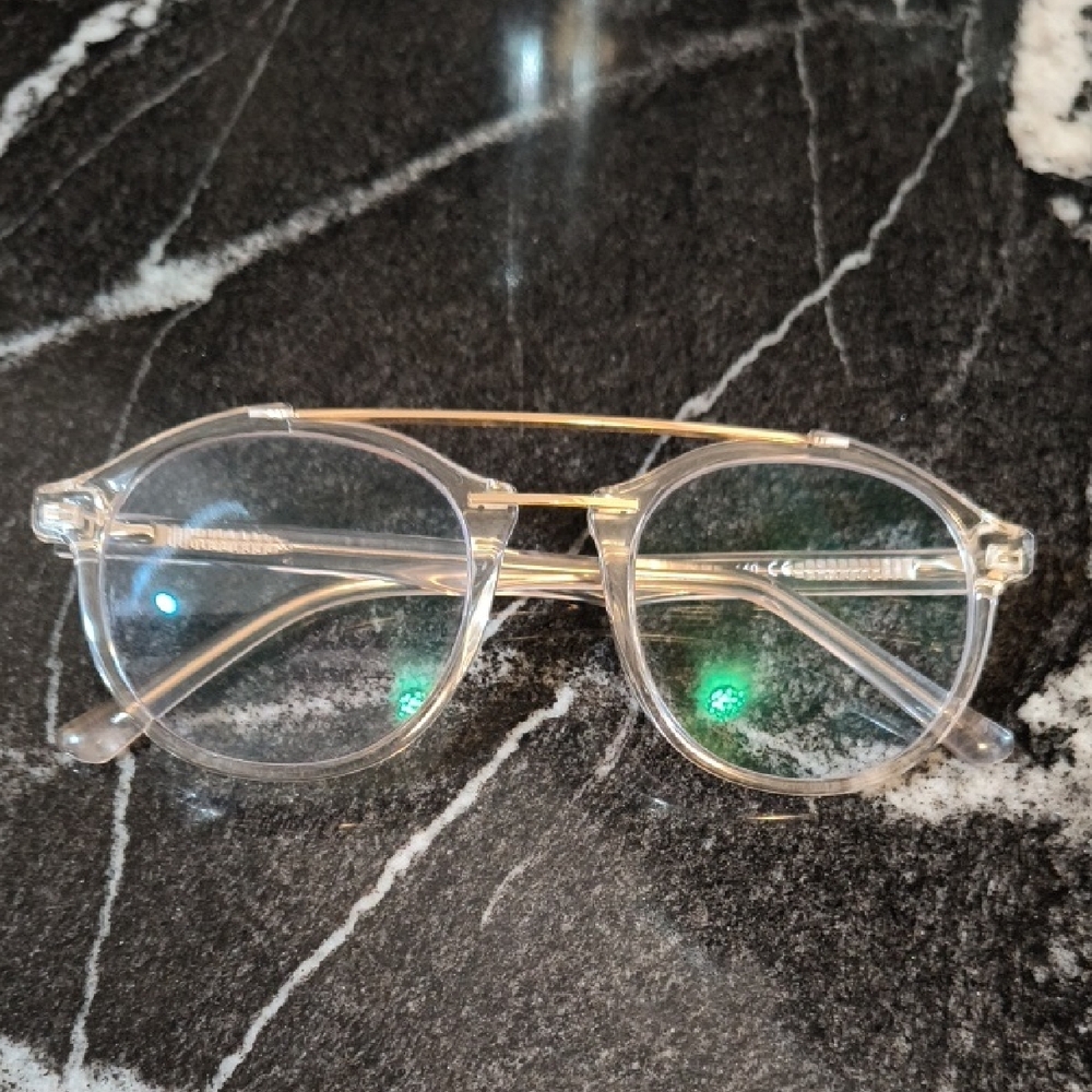 Clear Round Prescription Glasses +2.75 single vision